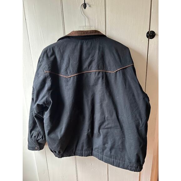 Outback Trading Co jacket men's xxl blue fleece lined zip button imperfect - Picture 2 of 16